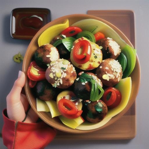 Spicy hoisin meatballs