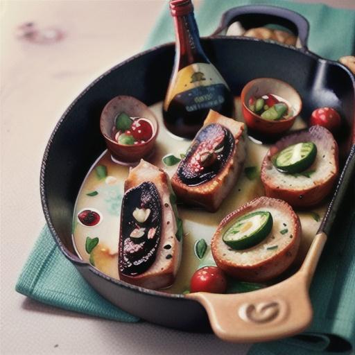 Pork cutlets with cranberry wine sauce (low-fat)