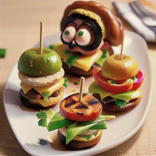 Grilled Mini Burger Kabobs