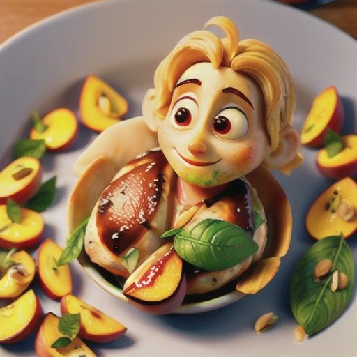 Baked Chicken with Peaches