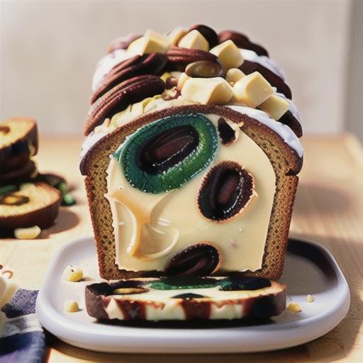 Banana Pecan Bread With Caramelized White Chocolate Sorghum Glaze