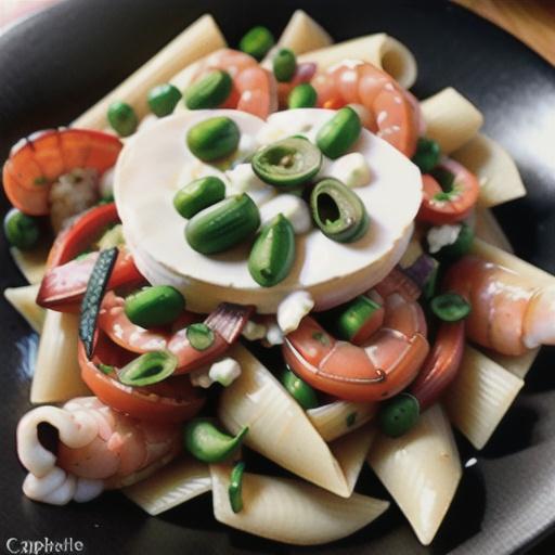 Shrimp Primavera with Goat Cheese