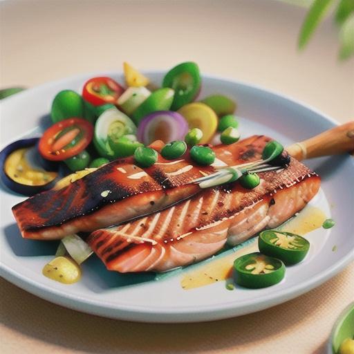 Spiced barbecue salmon
