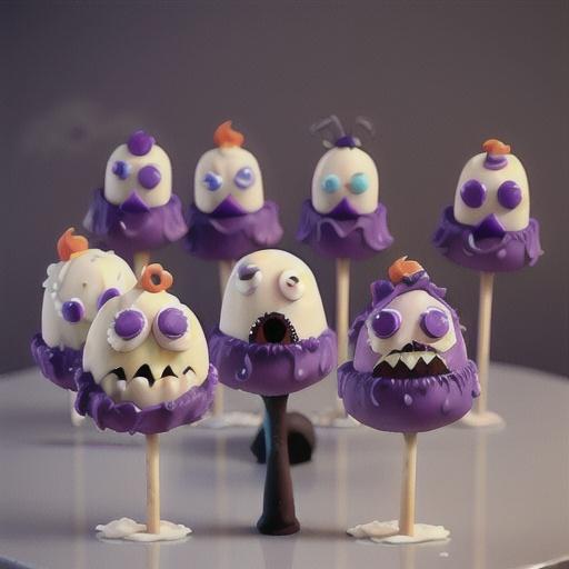 One-Eyed Purple People Eater Cake Pops