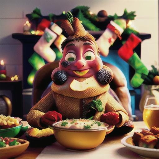 Sage roast turkey with pork stuffing and apple cider gravy