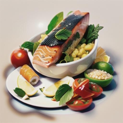 Salmon with tomato and lime salsa