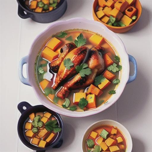 Thai red chicken soup