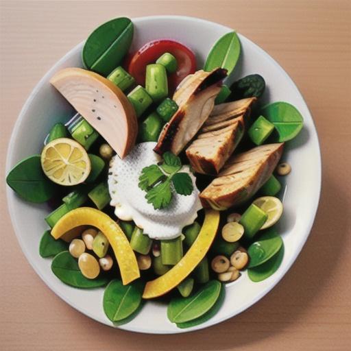 Chicken, asparagus and watercress salad