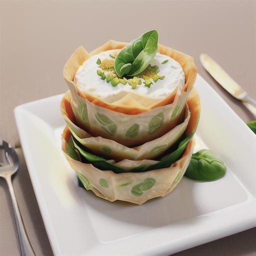 Spinach and ricotta filo triangles
