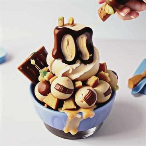 Peanut butter and honeycomb ice-cream