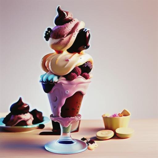 Chocolate raspberry meringue ice cream sundae