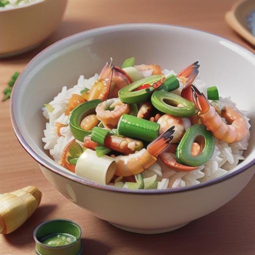 Ginger prawn rice