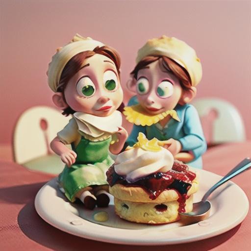 Lemonade scones with jam and cream