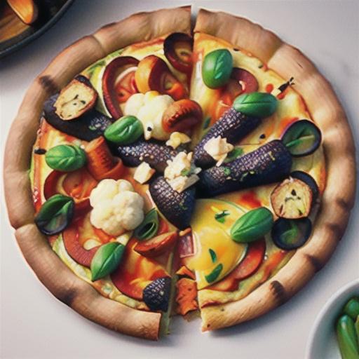 Carrot and fetta cauliflower pizza