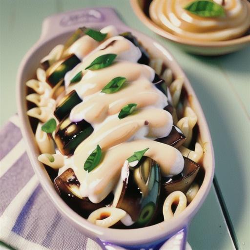 Eggplant pasta bake