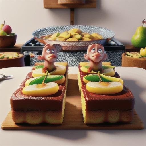 Pear and ginger upside-down cake