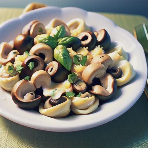 Creamy Mushroom Tortellini Alfredo