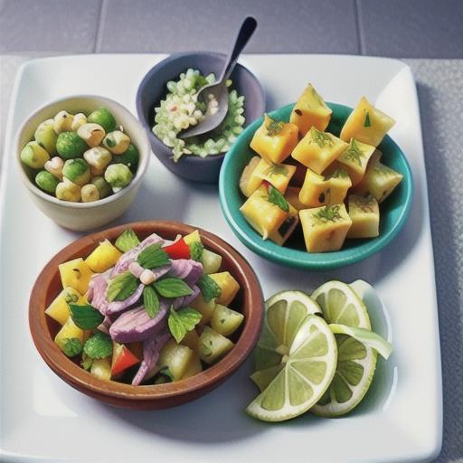 Pork with pineapple and mint salsa