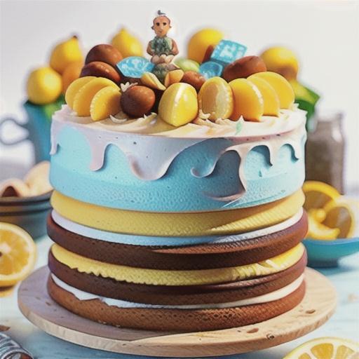 Lemon coconut layer cake