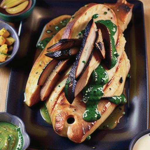 Roast pork with fennel & green sauce