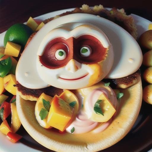 Chicken Schnitzel with Mango Cream Sauce