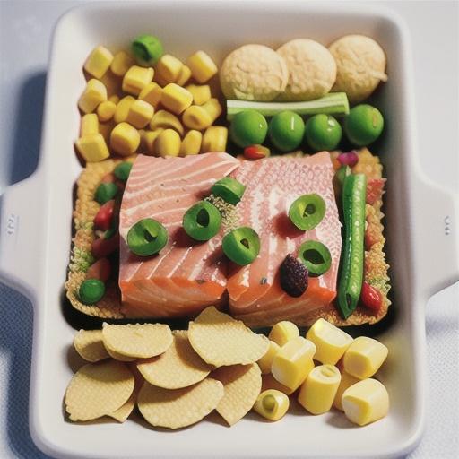 Salmon and pea pasta bake