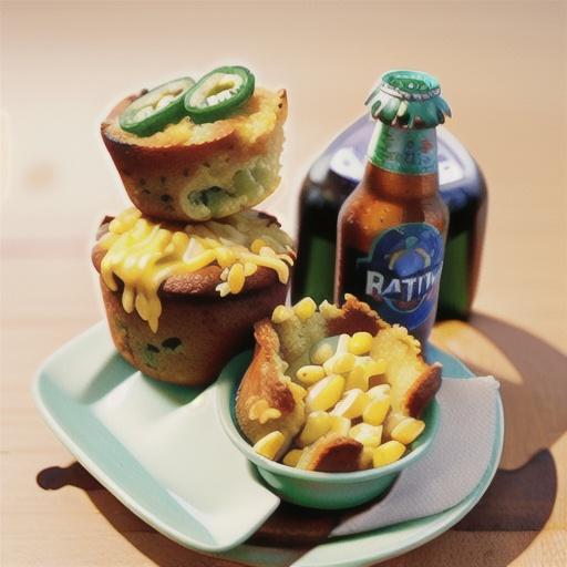 Beer and Chile Cornbread Muffins