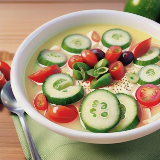 Cucumber Soup with Tomatoes