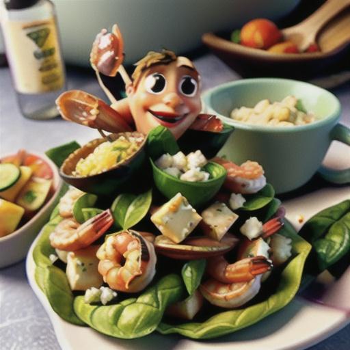 Spinach-Shrimp Salad with Hot Bacon Dressing