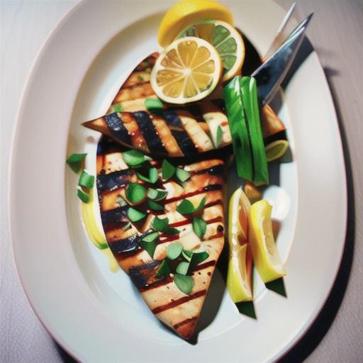 Grilled Swordfish Steaks with Lemon Oregano Marinade