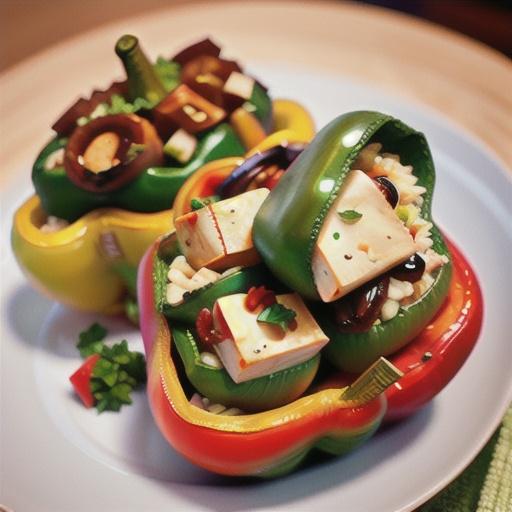 Rice and Kale Stuffed Peppers