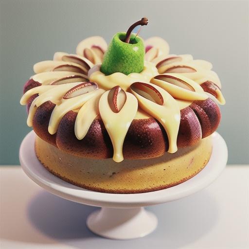 Warm pear cake