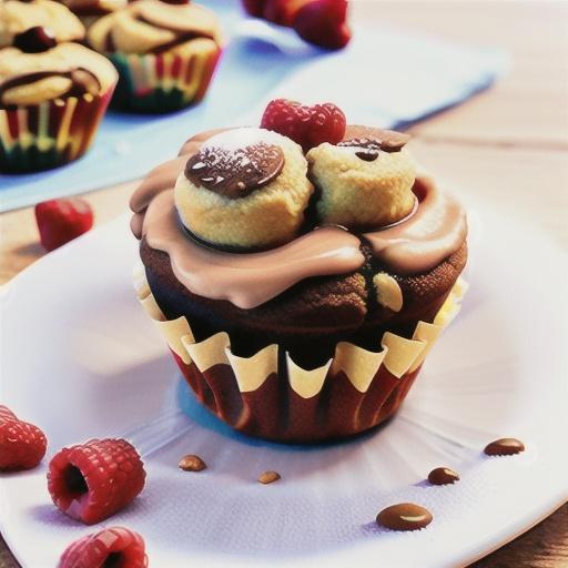 Peanut butter and raspberry muffins