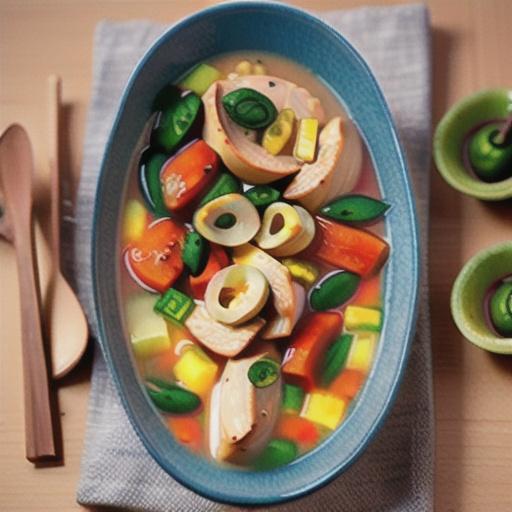 Coconut and chilli chicken soup