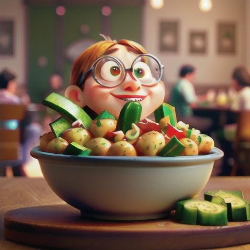 English Pub Potato Salad With Cucumber and Bacon