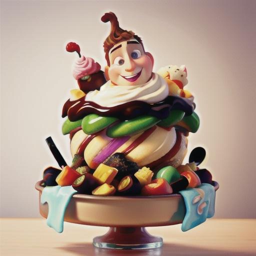 Ice-cream sundae platter