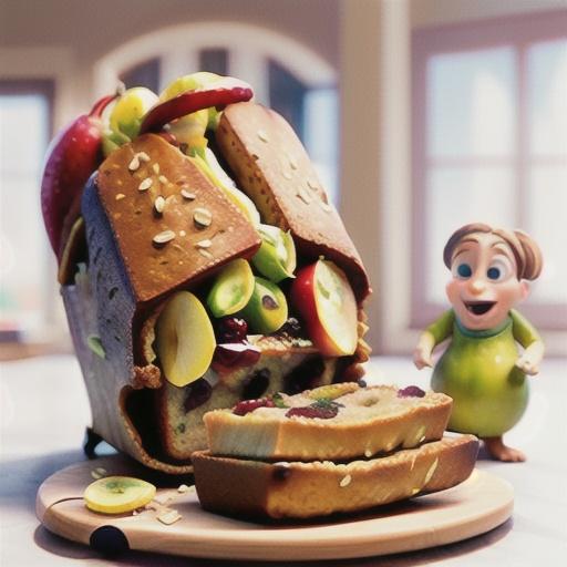 Oat, cranberry and pear bread