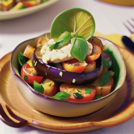 Moroccan-spiced roasted eggplant and tomato