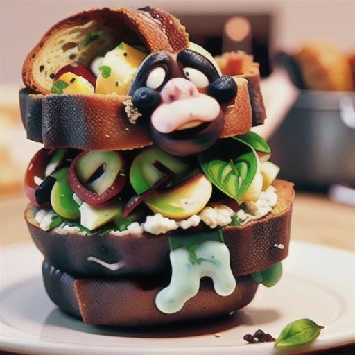 Tapenade, basil & goat's cheese bread