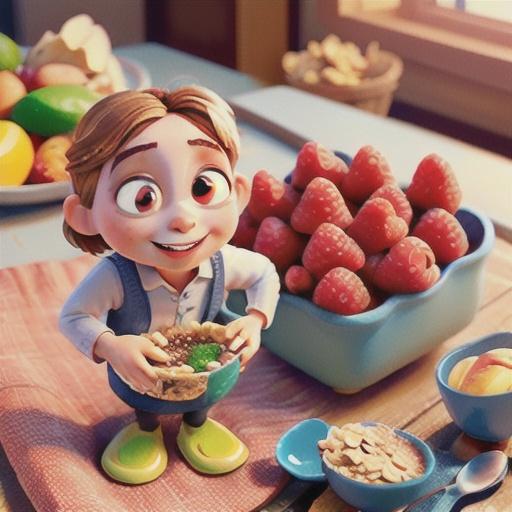 Overnight Oatmeal with Fresh Raspberries