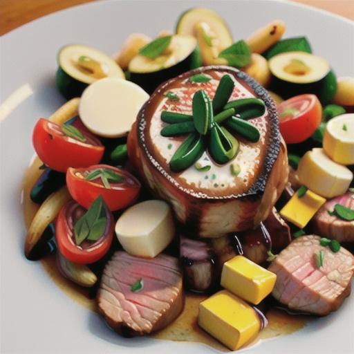 T-bone steak with garlic & chive butter