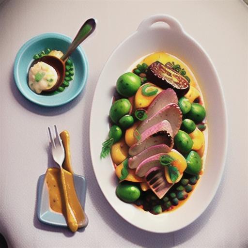 Pan-seared duck breast and orange butter sauce
