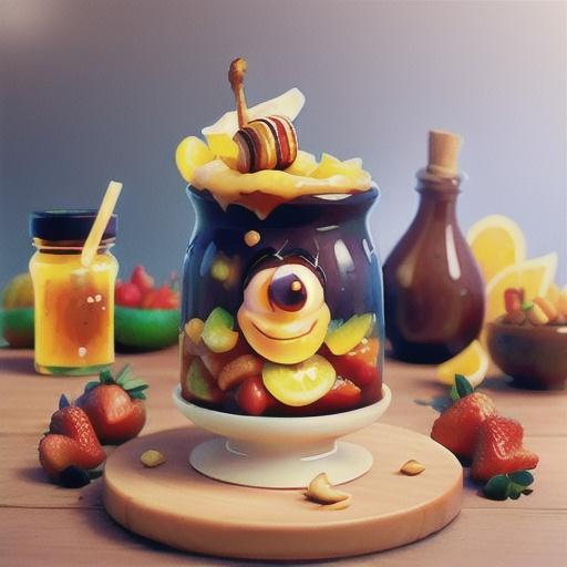 Compote with honey syrup