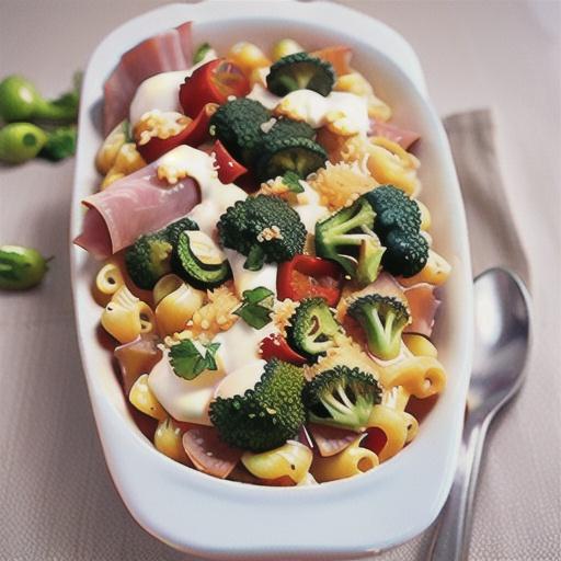 Ham, cheese & broccoli bake