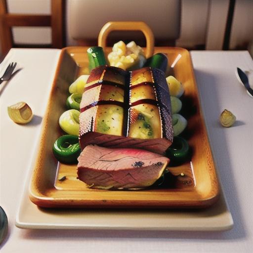 Beer roast beef with garlic butter