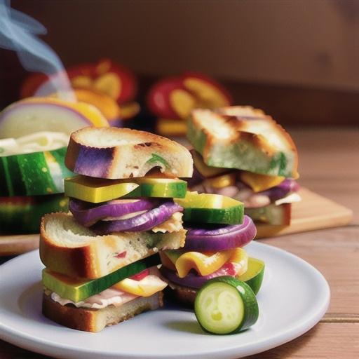 Smoked trout and pickled cucumber sandwiches