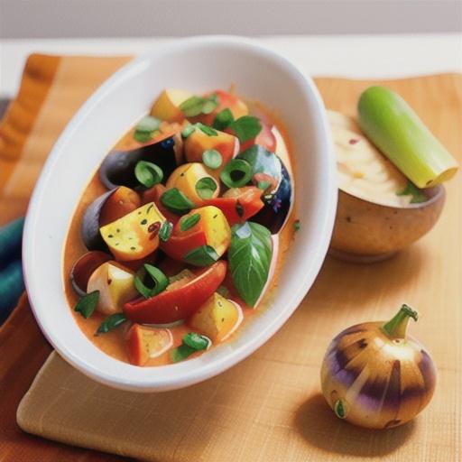 Indian eggplant and potato curry