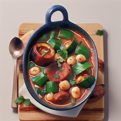 Spanish chorizo and chickpea soup