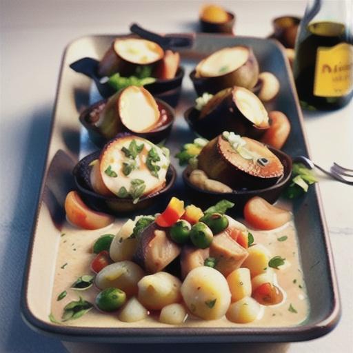 Coq au vin with olive oil mash