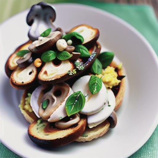 Garlic mushrooms on ricotta sourdough